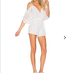 Lovers and Friends eyelet romper white summer bridal vacation